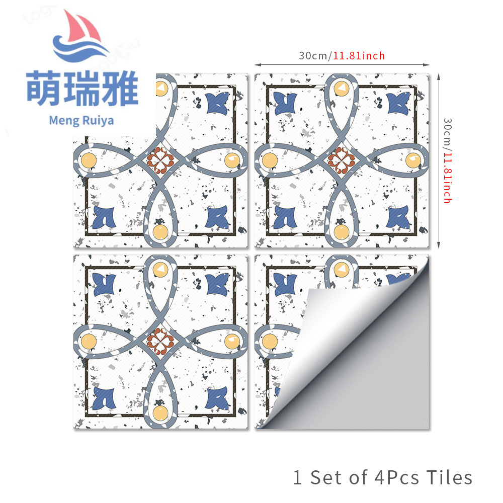 Mengruiya Floor Refurbished Stickers European Decoration Floor Tile Sticker Rental House Renovation Floor Sticker Dz26