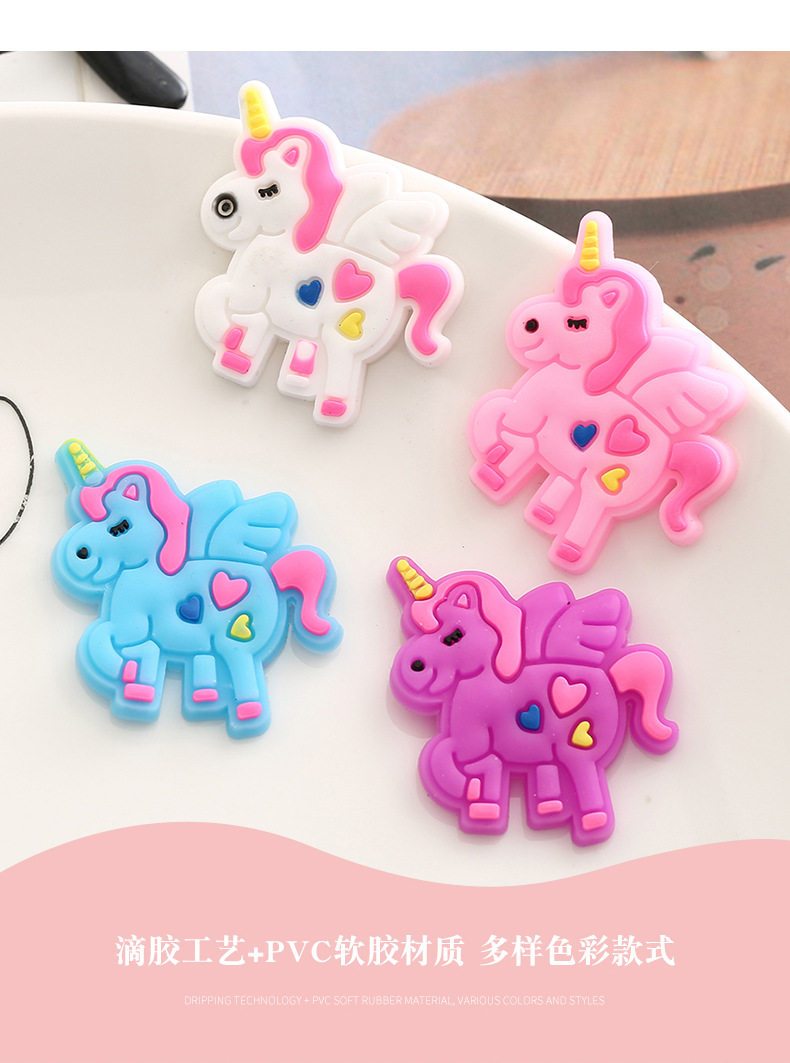 Cute Cartoon PVC Soft Glue Patch Handmade DIY Decorative Sticker Phone Case Hairpin Decoration Can Be Graphic Customization