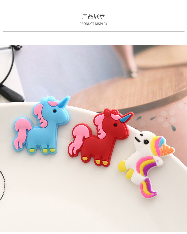 Cute Cartoon PVC Soft Glue Patch Handmade DIY Decorative Sticker Phone Case Hairpin Decoration Can Be Graphic Customization