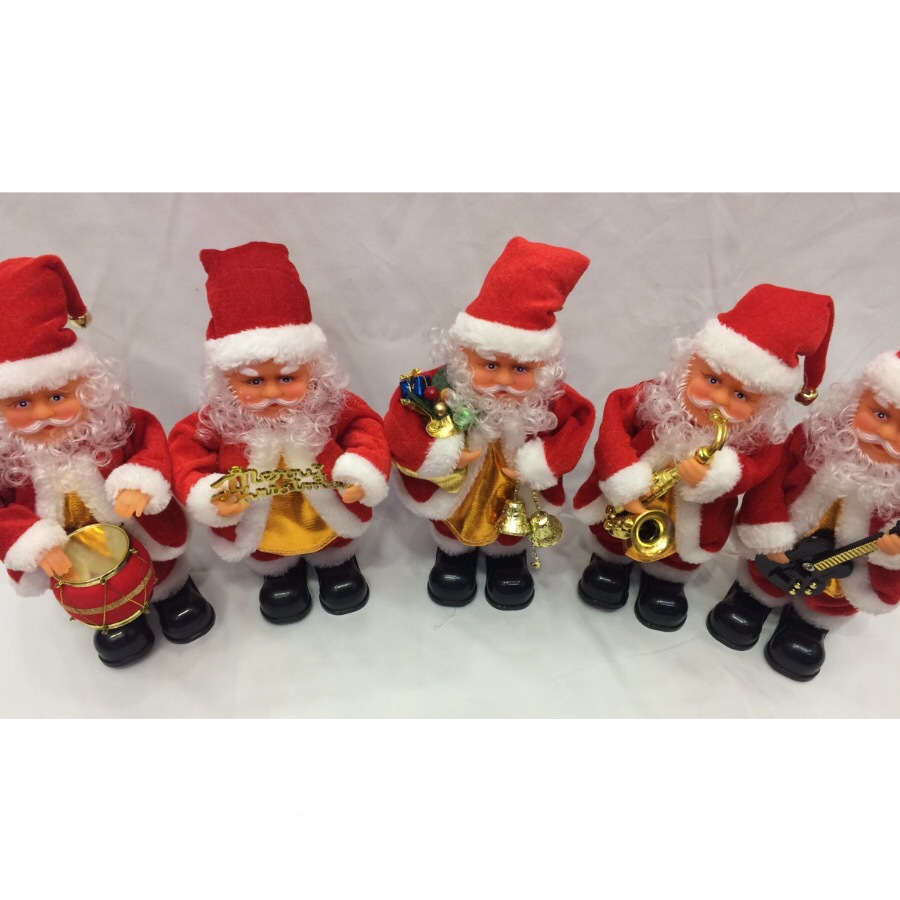 Electric Santa Claus Christmas Little Doll Stepping Singing Christmas Holiday Decoration Electric Toy Children Gift