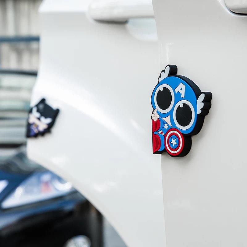 Bumper Strip Rearview Mirror Protective Sticker Car Cartoon Hero AntiScratch Scratch PVC Car Door Decoration Stickers