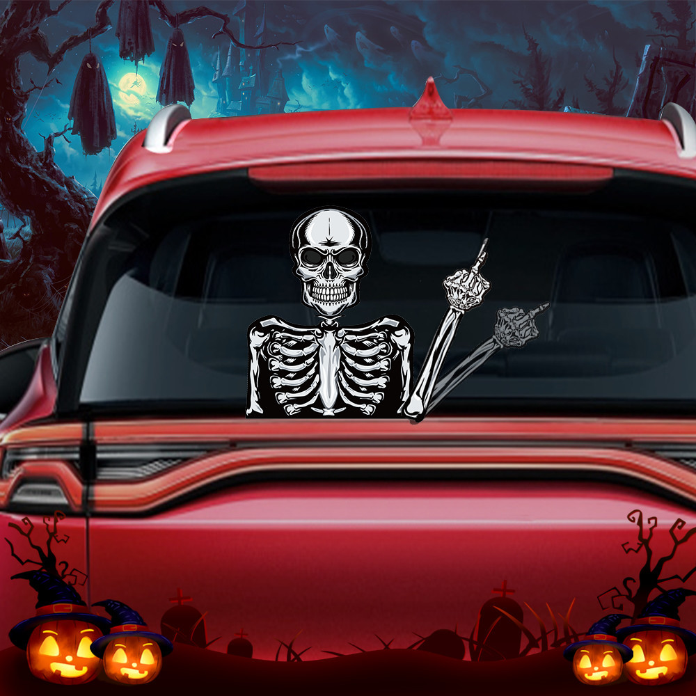 Foreign Trade Popular Style Halloween Wiper Stickers Removable Car Rear Window Wiper Stickers Car Sticker Decoration
