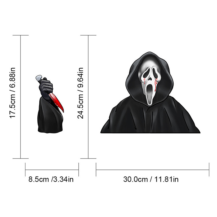 Foreign Trade Popular Style Halloween Wiper Stickers Removable Car Rear Window Wiper Stickers Car Sticker Decoration