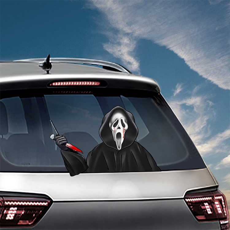Foreign Trade Popular Style Halloween Wiper Stickers Removable Car Rear Window Wiper Stickers Car Sticker Decoration