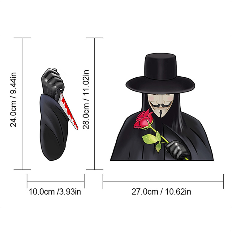 Foreign Trade Popular Style Halloween Wiper Stickers Removable Car Rear Window Wiper Stickers Car Sticker Decoration