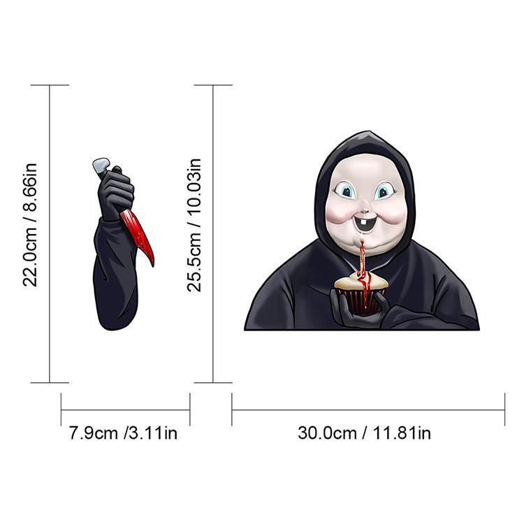 Foreign Trade Popular Style Halloween Wiper Stickers Removable Car Rear Window Wiper Stickers Car Sticker Decoration