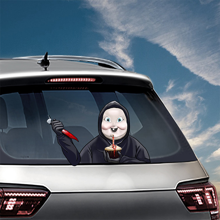 Foreign Trade Popular Style Halloween Wiper Stickers Removable Car Rear Window Wiper Stickers Car Sticker Decoration