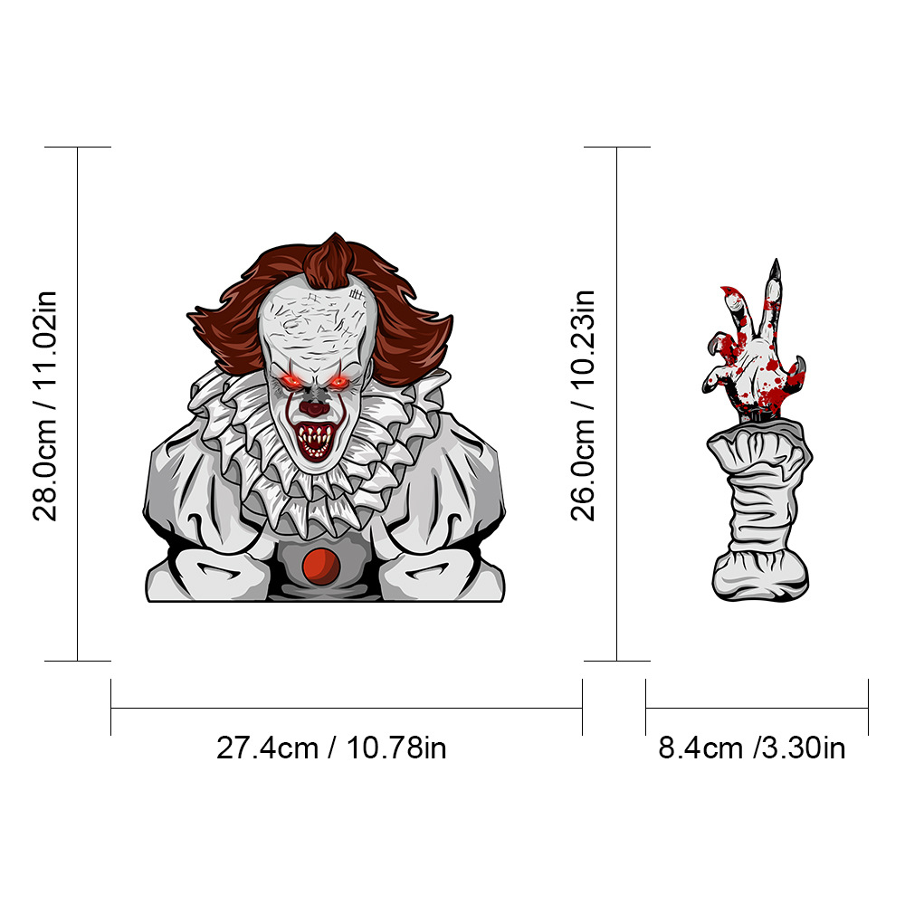 Foreign Trade Popular Style Halloween Wiper Stickers Removable Car Rear Window Wiper Stickers Car Sticker Decoration
