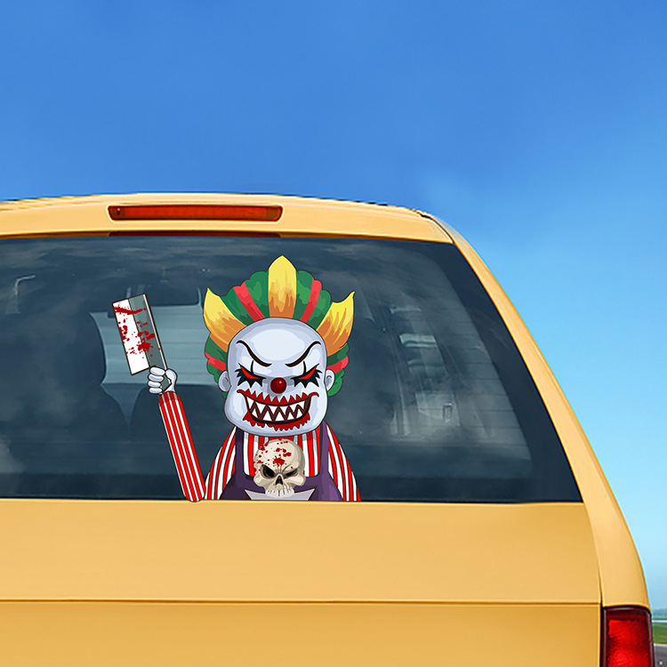 Foreign Trade Popular Style Halloween Wiper Stickers Removable Car Rear Window Wiper Stickers Car Sticker Decoration