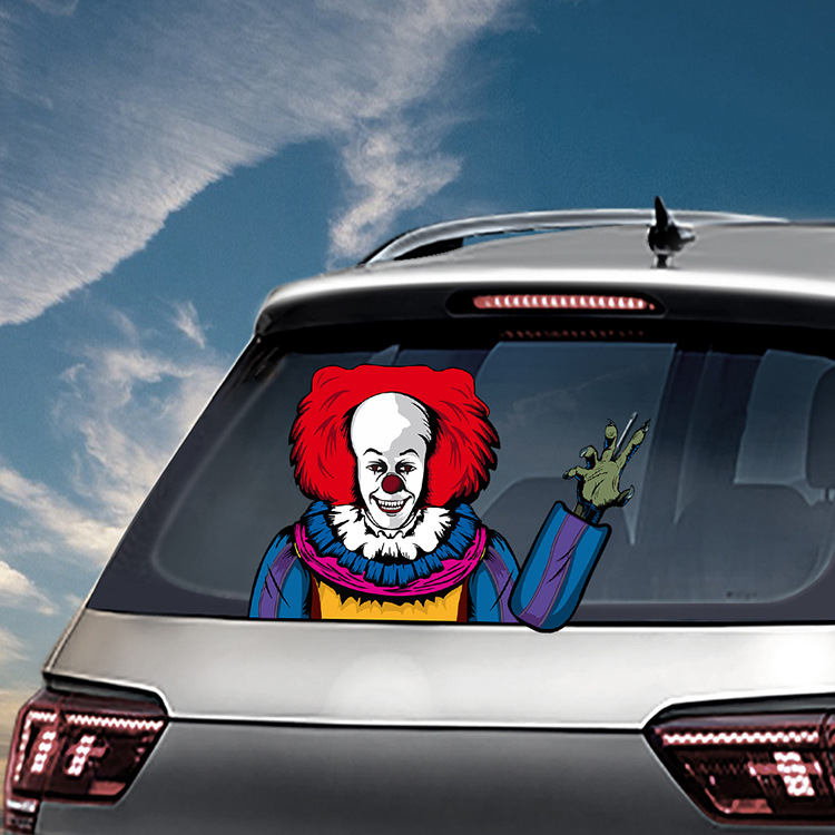 Foreign Trade Popular Style Halloween Wiper Stickers Removable Car Rear Window Wiper Stickers Car Sticker Decoration