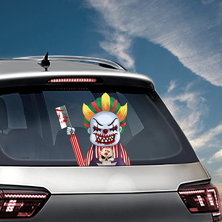 Foreign Trade Popular Style Halloween Wiper Stickers Removable Car Rear Window Wiper Stickers Car Sticker Decoration