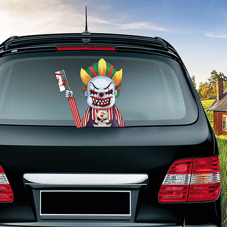 Foreign Trade Popular Style Halloween Wiper Stickers Removable Car Rear Window Wiper Stickers Car Sticker Decoration