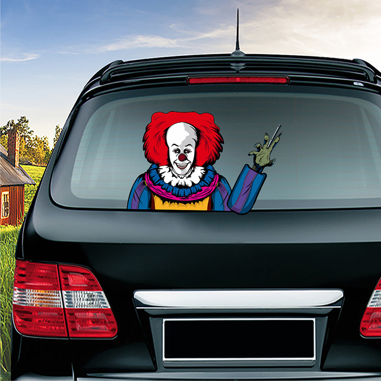 Foreign Trade Popular Style Halloween Wiper Stickers Removable Car Rear Window Wiper Stickers Car Sticker Decoration