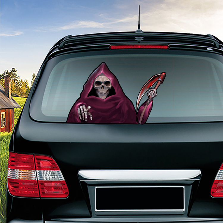 Foreign Trade Popular Style Halloween Wiper Stickers Removable Car Rear Window Wiper Stickers Car Sticker Decoration