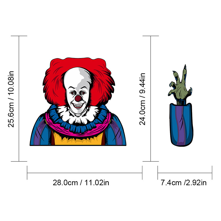 Foreign Trade Popular Style Halloween Wiper Stickers Removable Car Rear Window Wiper Stickers Car Sticker Decoration