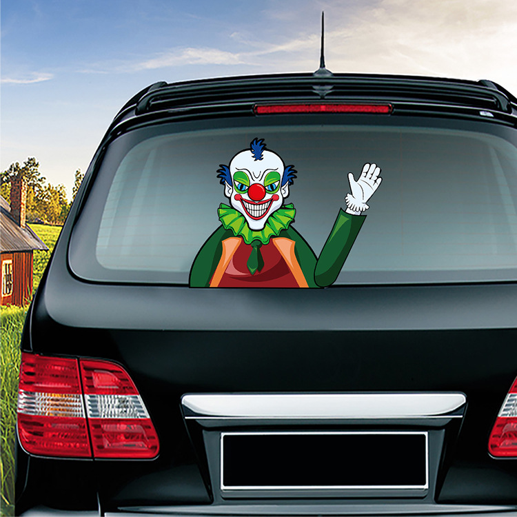 Foreign Trade Popular Style Halloween Wiper Stickers Removable Car Rear Window Wiper Stickers Car Sticker Decoration