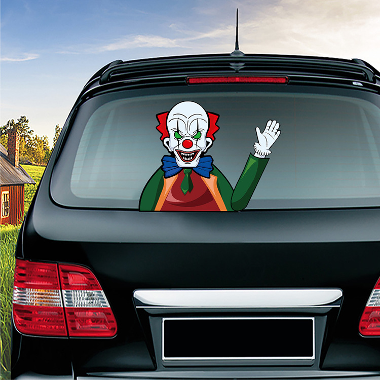 Foreign Trade Popular Style Halloween Wiper Stickers Removable Car Rear Window Wiper Stickers Car Sticker Decoration