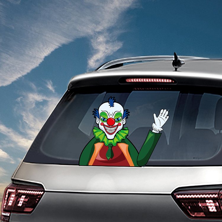 Foreign Trade Popular Style Halloween Wiper Stickers Removable Car Rear Window Wiper Stickers Car Sticker Decoration