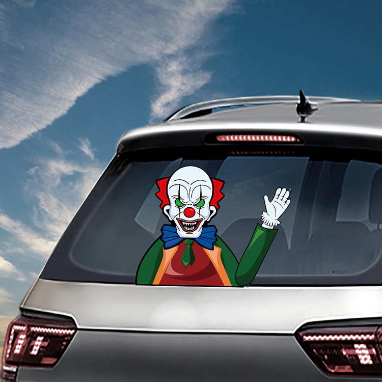 Foreign Trade Popular Style Halloween Wiper Stickers Removable Car Rear Window Wiper Stickers Car Sticker Decoration