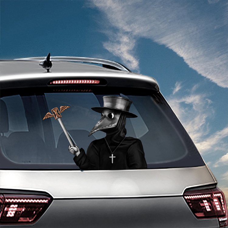 Foreign Trade Popular Style Halloween Wiper Stickers Removable Car Rear Window Wiper Stickers Car Sticker Decoration
