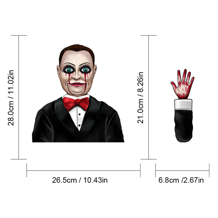 Foreign Trade Popular Style Halloween Wiper Stickers Removable Car Rear Window Wiper Stickers Car Sticker Decoration