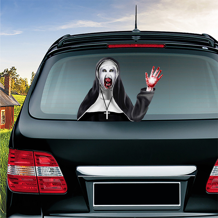 Foreign Trade Popular Style Halloween Wiper Stickers Removable Car Rear Window Wiper Stickers Car Sticker Decoration