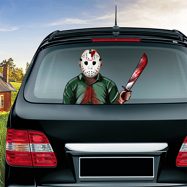 Foreign Trade Popular Style Halloween Wiper Stickers Removable Car Rear Window Wiper Stickers Car Sticker Decoration