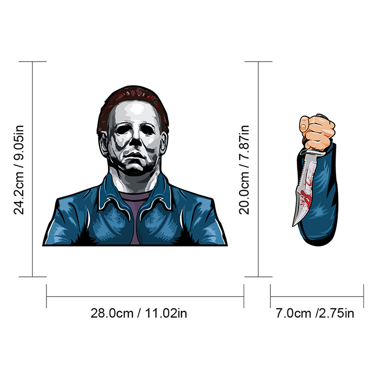 Foreign Trade Popular Style Halloween Wiper Stickers Removable Car Rear Window Wiper Stickers Car Sticker Decoration