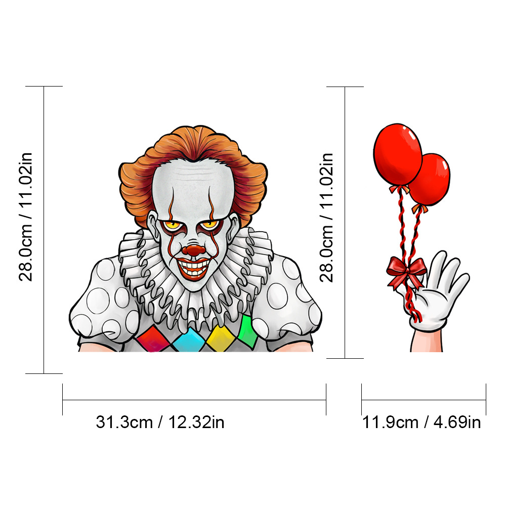Foreign Trade Popular Style Halloween Wiper Stickers Removable Car Rear Window Wiper Stickers Car Sticker Decoration