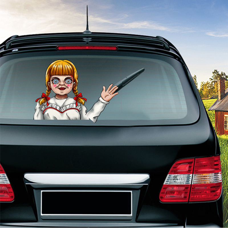 Foreign Trade Popular Style Halloween Wiper Stickers Removable Car Rear Window Wiper Stickers Car Sticker Decoration