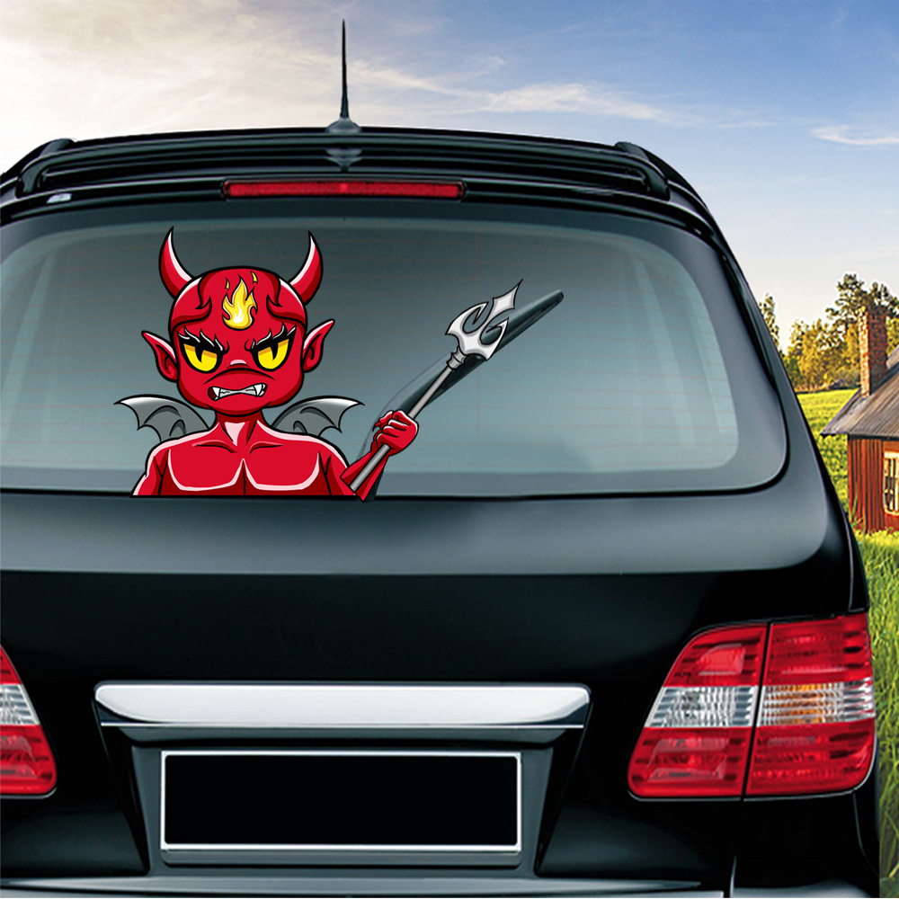 Foreign Trade Popular Style Halloween Wiper Stickers Removable Car Rear Window Wiper Stickers Car Sticker Decoration