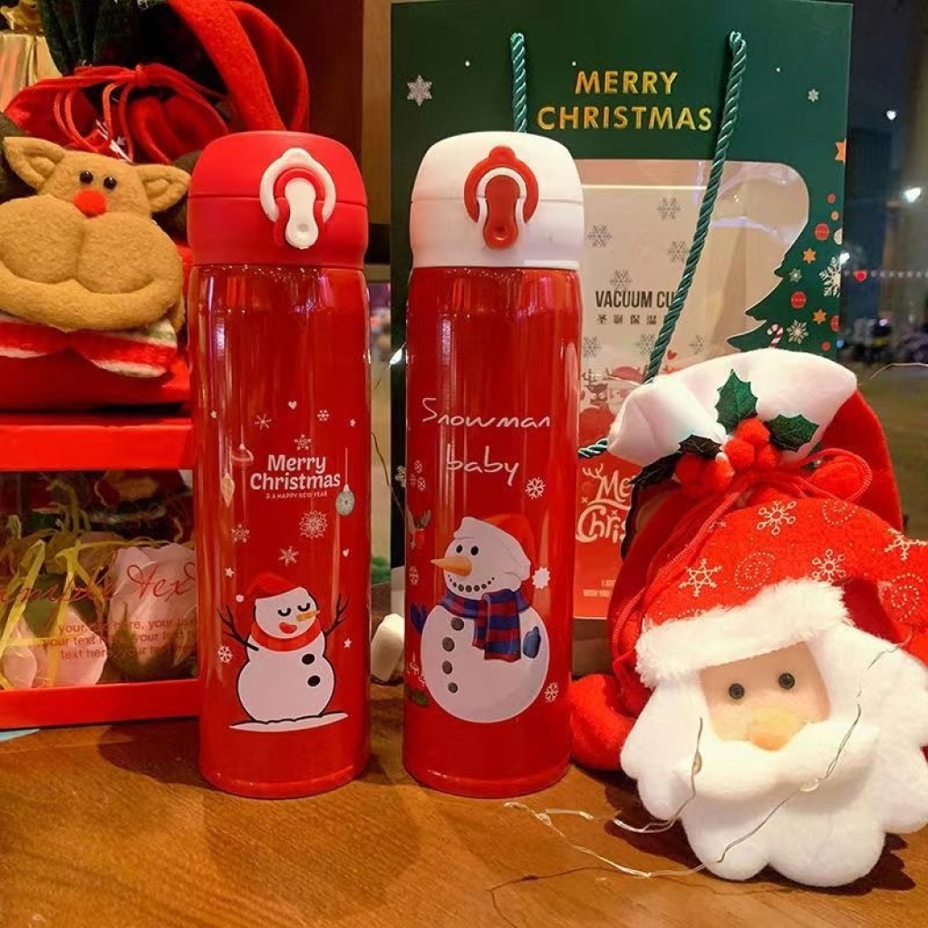 Christmas Gift Christmas Cup 304 Stainless Steel Thermos Cup Girls and Boys Couple's Portable Cartoon Customized Gift Cup Christmas Gift Christmas Cup 304 Stainless Steel Thermos Cup Girls and Boys Couple's Portable Cartoon Customized Gift Cup