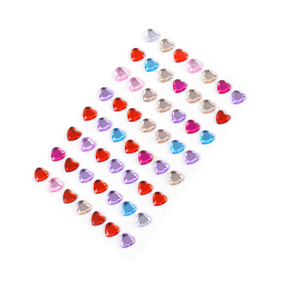 Children's DIY Handmade Diamond Painting Sticker Acrylic Rhinestone Car Mobile Phone Decoration Performance Makeup Stick-on Crystals