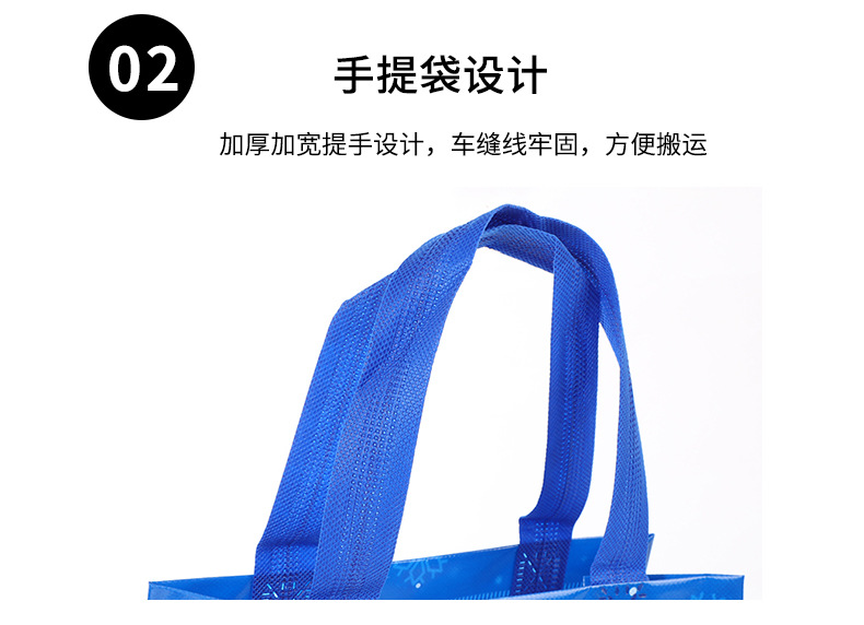 Foreign Trade Wholesale Non-Woven Small Christmas Style Printing Gift Packaging Bag Non-Woven Color Printing Three-Dimensional Handbag New