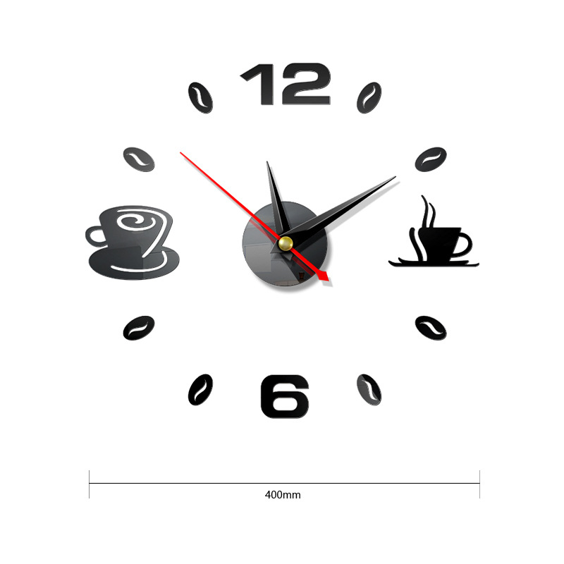 Fashion Wall Clock Acrylic Mirror Wall Sticker Home Diy3d ThreeDimensional Decoration Square Digital Clock Jcy69