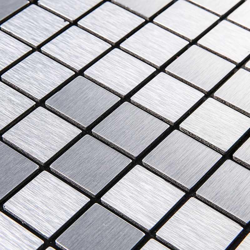 Metal Aluminum Plate Mosaic Self-Adhesive Wall Sticker with Back Glue Living Room Television Background Wall Exterior Wall Decoration of Bar Door