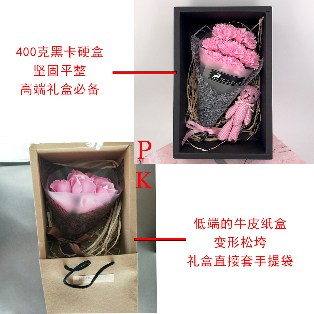 Rose Gift Box Fresh Valentine 'S Day Christmas Gift Artificial Flower Raw Silk Rose Bouquet Gift Box Rose Gift Box Fresh Valentine 'S Day Christmas Gift Artificial Flower Raw Silk Rose Bouquet Gift Box