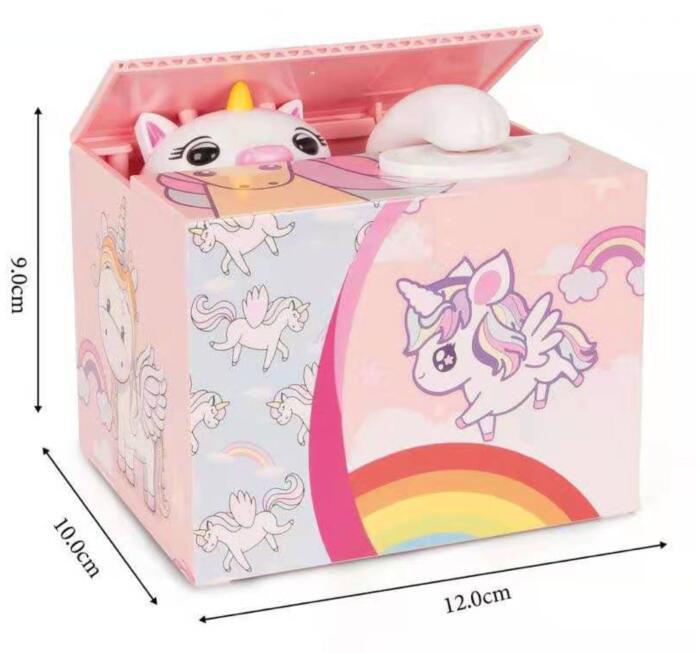 Foreign Trade Hot Sale Santa Claus Unicorn Coin Bank Creative Electric Music Steal Money Savings Bank Christmas Gift