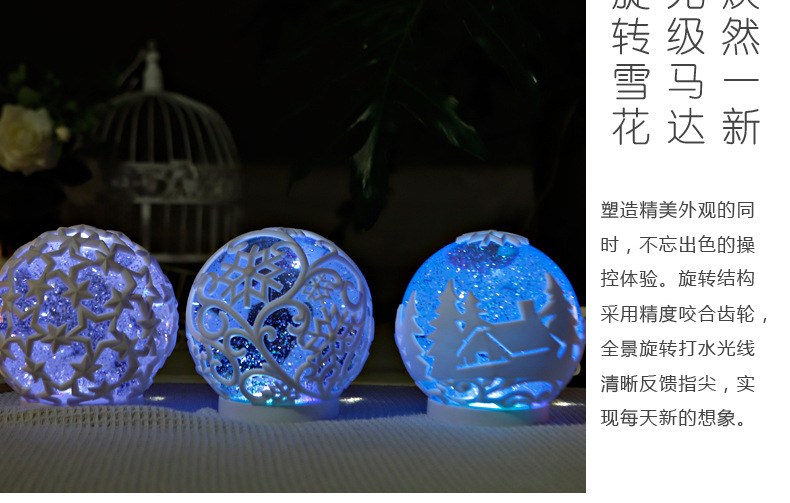 Crystal Ball Christmas Ornament Novelty Creative Electronic Products LED Night Light Ambience Light Birthday Gift Ornaments Crystal Ball Christmas Ornament Novelty Creative Electronic Products LED Night Light Ambience Light Birthday Gift Ornaments