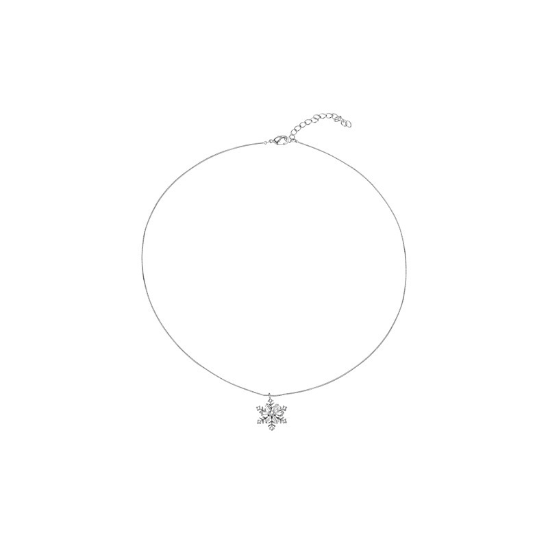 2021 New Christmas Gift Light Luxury Rotatable Snowflake Necklace Women&#039;s Sweater Chain Trendy High-Grade Autumn and Winter Clavicle Chain