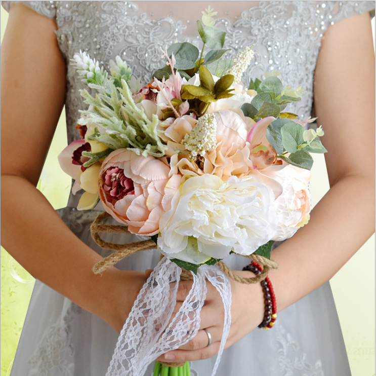 Artificial Flower Wedding Gifts Gift European and American Outdoor Style Bridal Bouquet Halloween Christmas