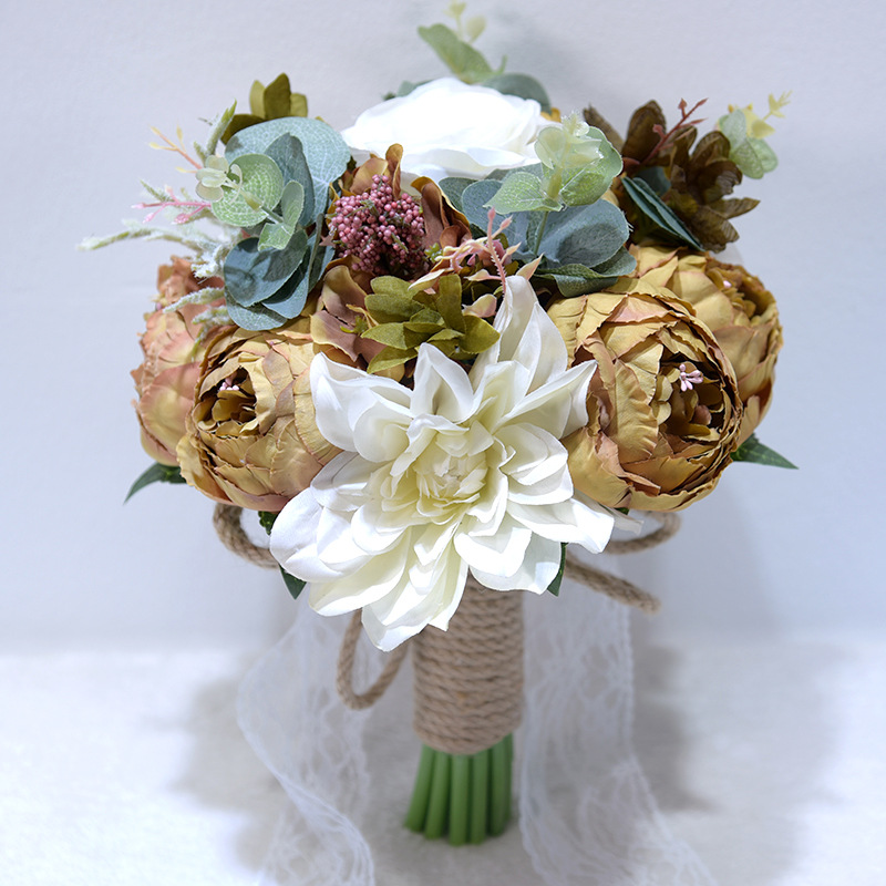 Artificial Flower Wedding Gifts Gift European and American Outdoor Style Bridal Bouquet Halloween Christmas