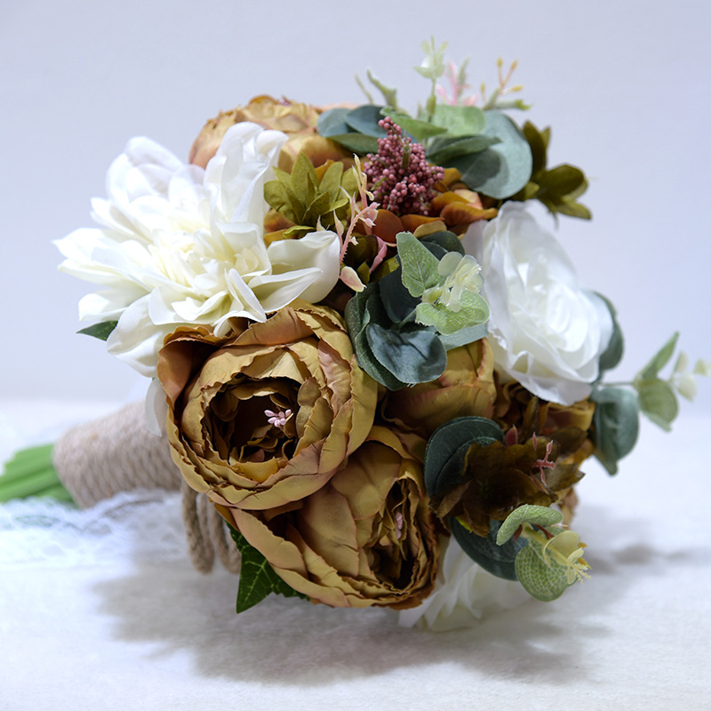 Artificial Flower Wedding Gifts Gift European and American Outdoor Style Bridal Bouquet Halloween Christmas