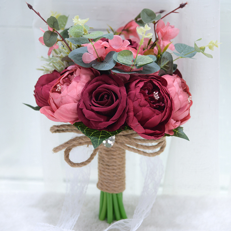 Artificial Flower Wedding Gifts Gift European and American Outdoor Style Bridal Bouquet Halloween Christmas