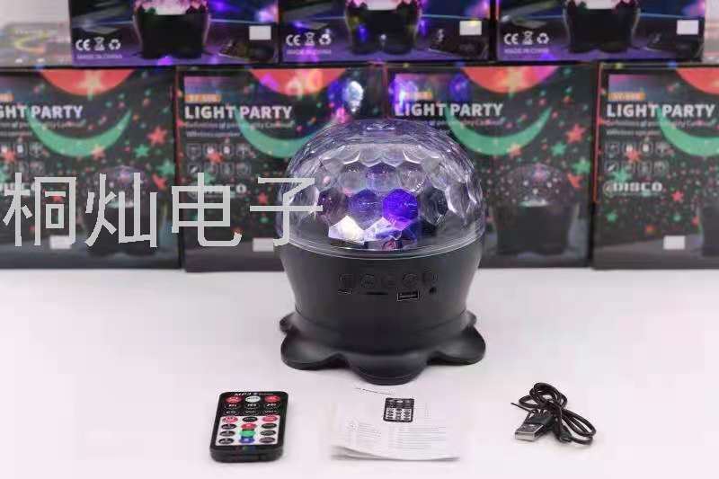 SY-668 New Stage Lights Card Wireless Bluetooth Speaker Octopus Christmas Lights Star Light Audio Gift
