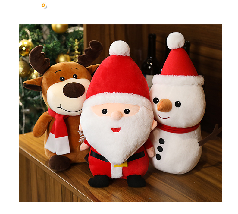 Cartoon Santa Doll Plush Toy Cross-Border Elk Doll Children Christmas Gift Wholesale Doll Cartoon Santa Doll Plush Toy Cross-Border Elk Doll Children Christmas Gift Wholesale Doll