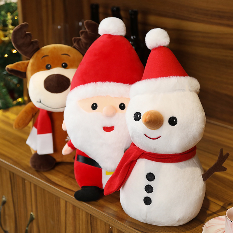 Cartoon Santa Doll Plush Toy Cross-Border Elk Doll Children Christmas Gift Wholesale Doll Cartoon Santa Doll Plush Toy Cross-Border Elk Doll Children Christmas Gift Wholesale Doll