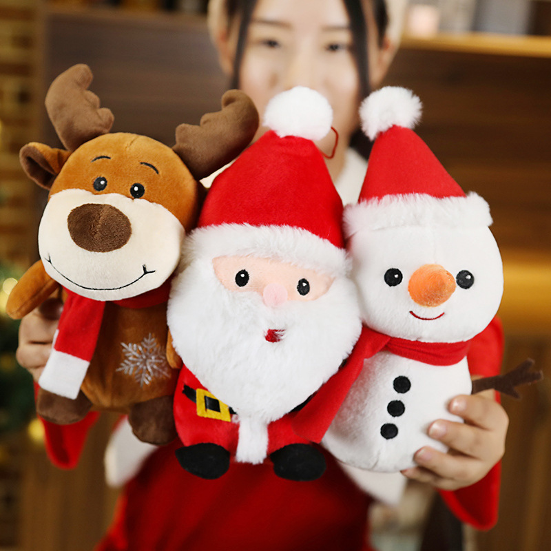 Cartoon Santa Doll Plush Toy Cross-Border Elk Doll Children Christmas Gift Wholesale Doll Cartoon Santa Doll Plush Toy Cross-Border Elk Doll Children Christmas Gift Wholesale Doll