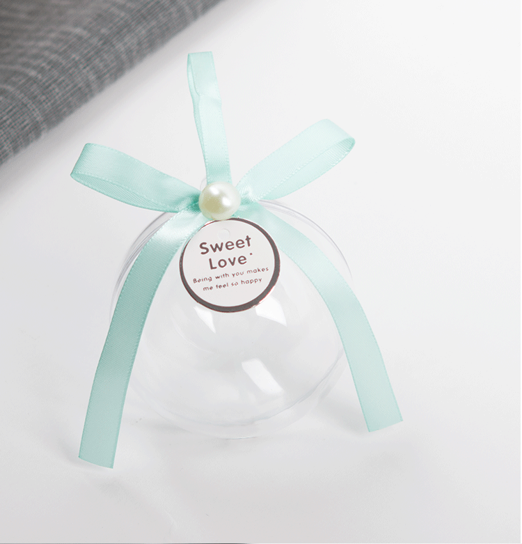 New Hand Gift Wedding Candies Box Plastic Transparent Ball Crystal Ball Christmas Ball Gift Box 7cm Christmas Decorating Ball