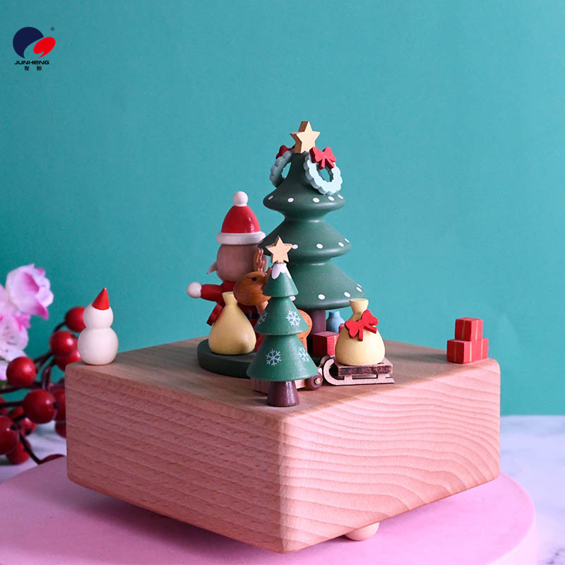 Factory Direct Sales Cat&#039;s Wooden Christmas Birthday Gift Valentine&#039;s Day Wedding Music Box Love Wedding